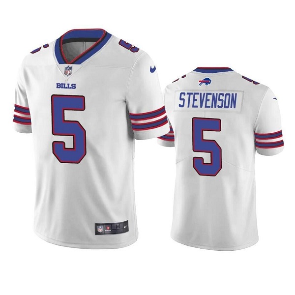 Men's Buffalo Bills #5 Marquez Stevenson White Vapor Untouchable Limited Stitched Jersey